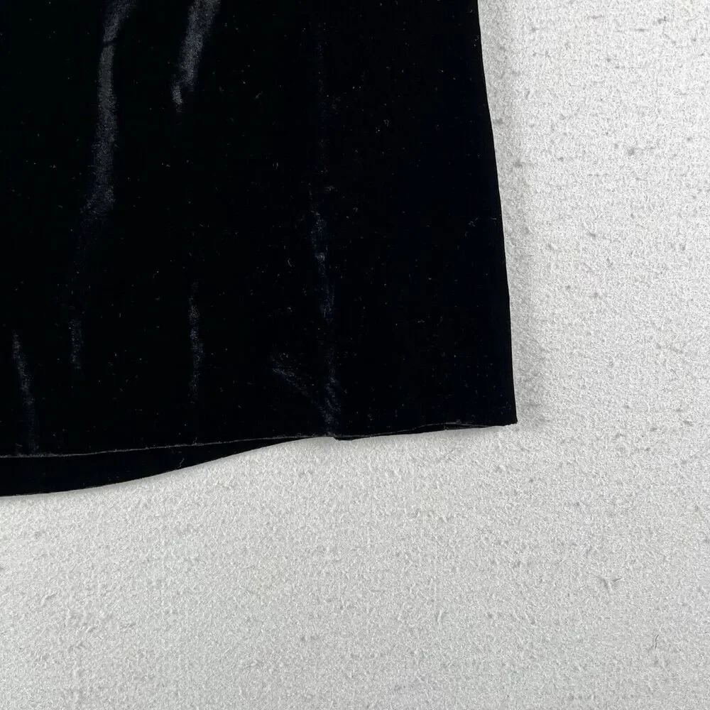 Vintage Fendi Velvet Knee Length‎ Skirt Women’s 27 Black Mid Rise A Line - Picture 9 of 15